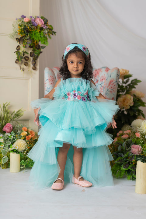 Pre-Order: Blue Blossom High-Low Gown