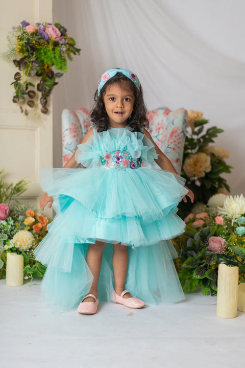 Pre-Order: Blue Blossom High-Low Gown