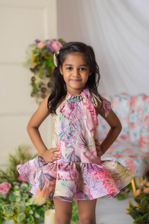 Pre-Order: Boho Printed Tie-Up Dress