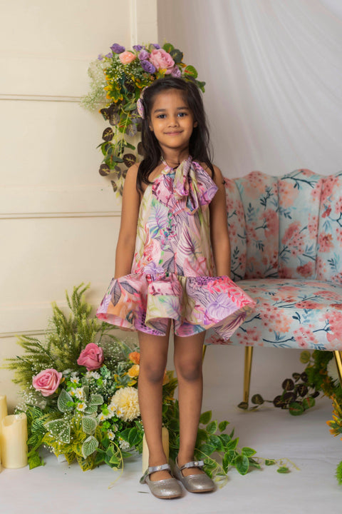 Pre-Order: Boho Printed Tie-Up Dress