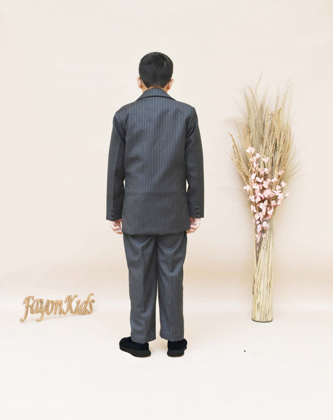 Pre-Order: Black Check Coat with Off White Shirt