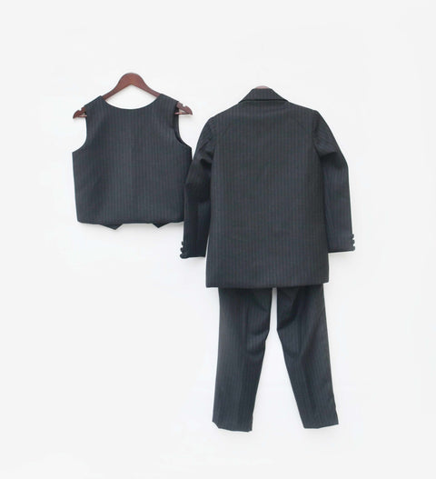 Pre-Order: Black Check Coat with Off White Shirt