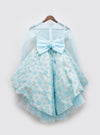 Pre-Order: Blue Flowers Embroidery High Low Dress