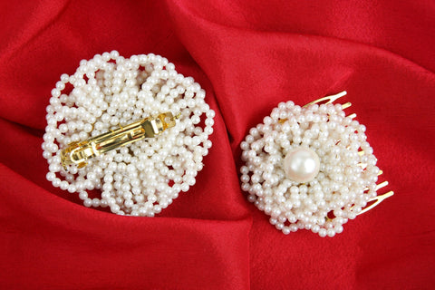 Pre-Order:  White Pearl Embellished Pin