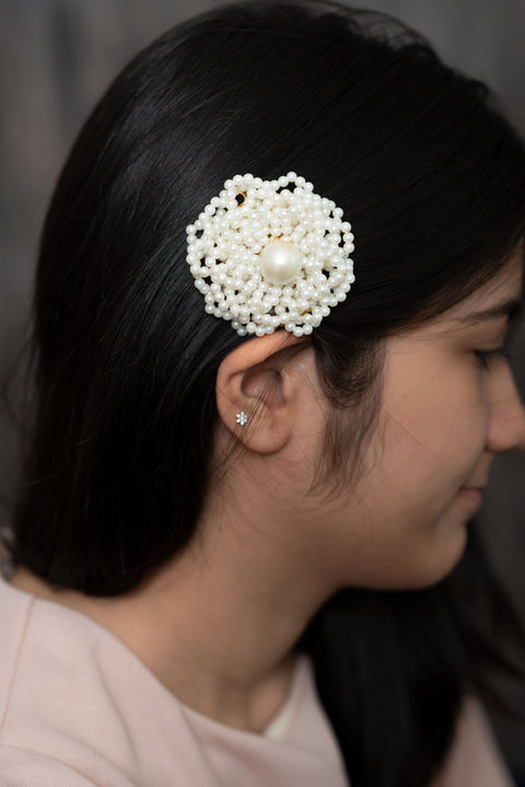 Pre-Order:  White Pearl Embellished Pin