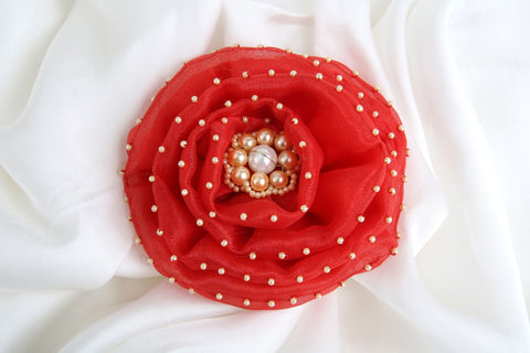 Pre-Order: Red Embellished Hair Pin
