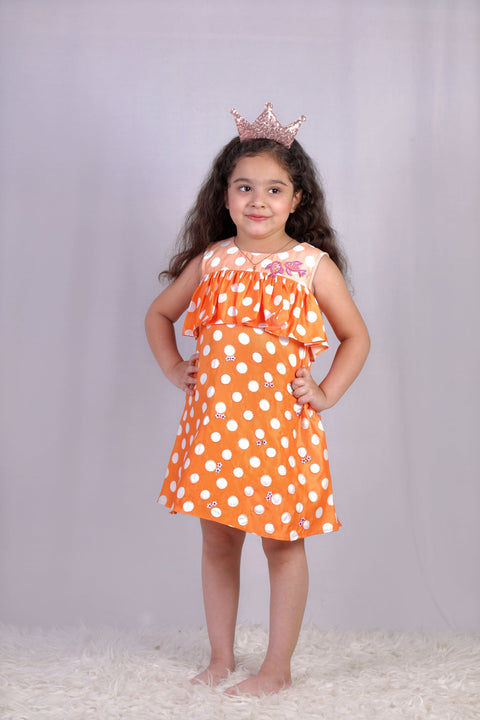 Pre-Order: Orange Day Dress with embroidery