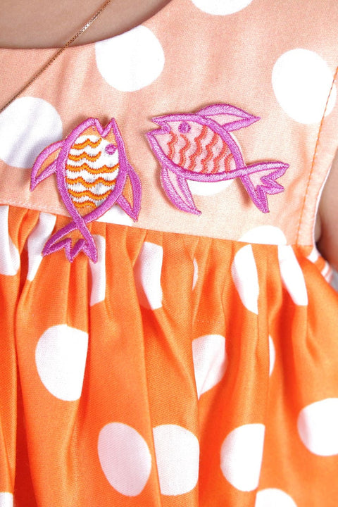 Pre-Order: Orange Day Dress with embroidery