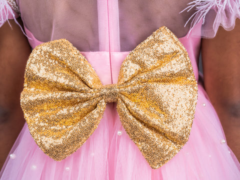 Pre-Order: Pink/Purple Shaded Gown with Pearl all over