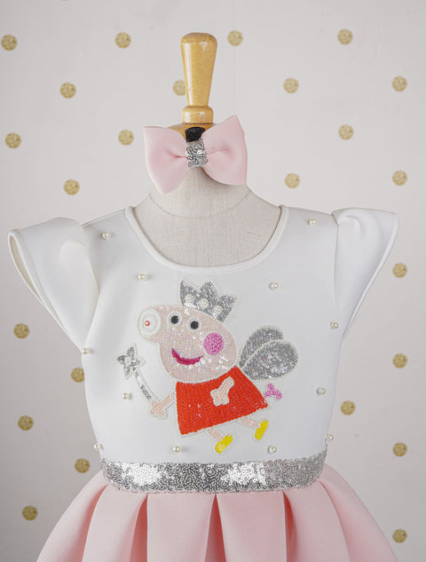 Pre-Order: White/Pink Peppa Pig Dress