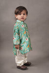 Pre-Order: Patola Printed Kurta With Lace Work And Pant