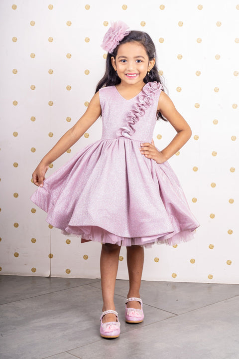 Pre-Order: Pink V Neck Shimmer Dress