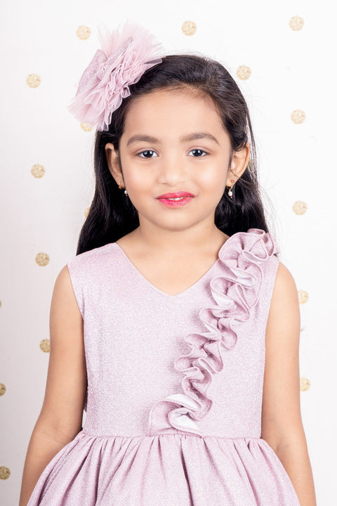 Pre-Order: Pink V Neck Shimmer Dress