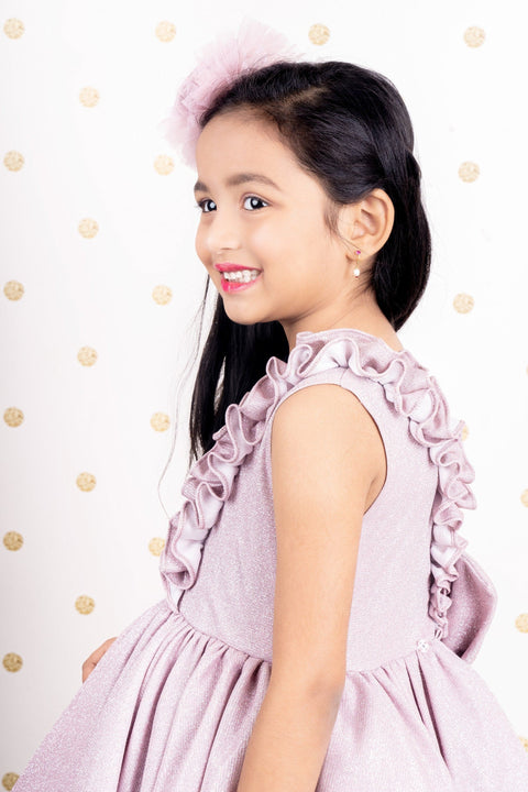 Pre-Order: Pink V Neck Shimmer Dress