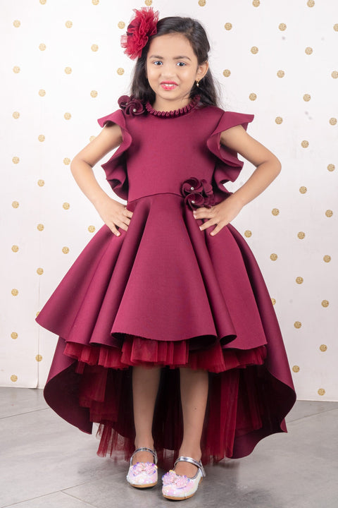 Pre-Order: Wine High Low Dress