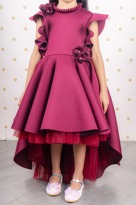 Pre-Order: Wine High Low Dress