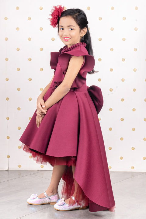 Pre-Order: Wine High Low Dress