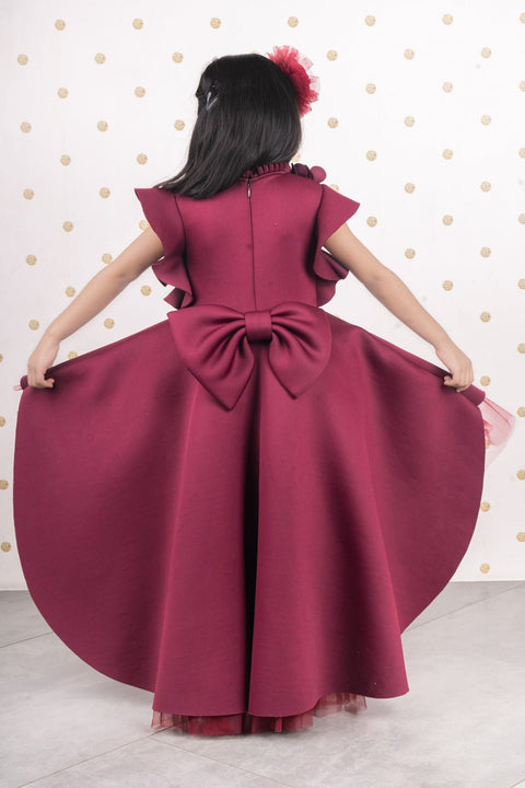 Pre-Order: Wine High Low Dress