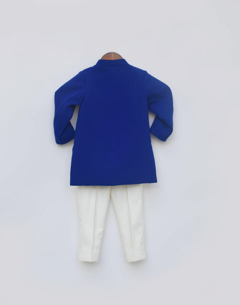 Pre Order: Blue Bandgala and Off white Pant