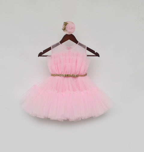 Pre Order: Pink Net Frock