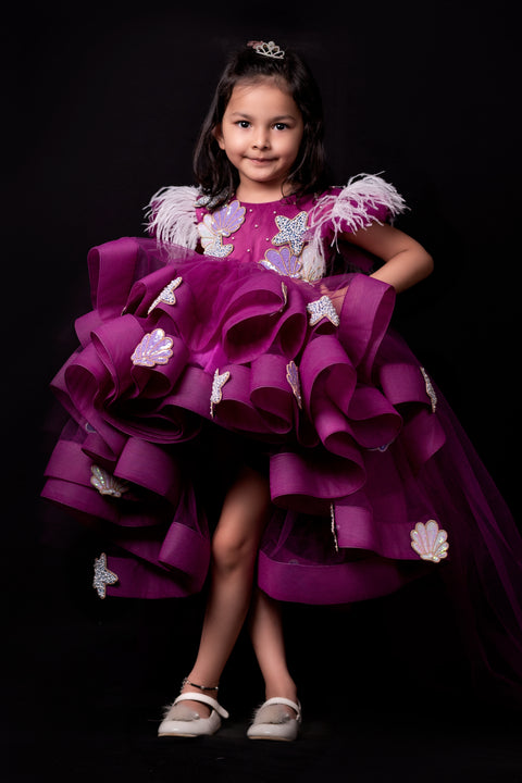 Pre-Order: Violet star seashell  high-low