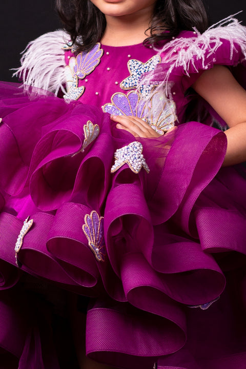 Pre-Order: Violet star seashell  high-low