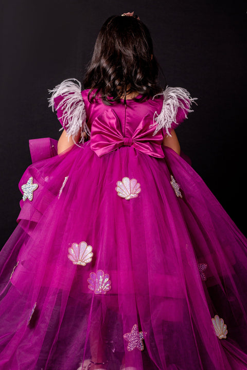 Pre-Order: Violet star seashell  high-low