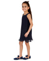 Pleated GGT Dress with Beaded Neck Band