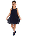 Pleated GGT Dress with Beaded Neck Band