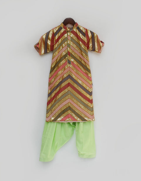 Pre-Order:  Embroidery Kurta and Green Salwar