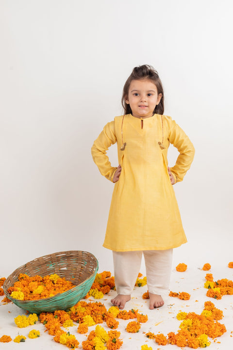 Pre-Order: Box Pleat Kurta Set