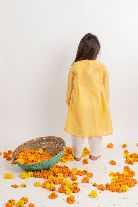 Pre-Order: Box Pleat Kurta Set