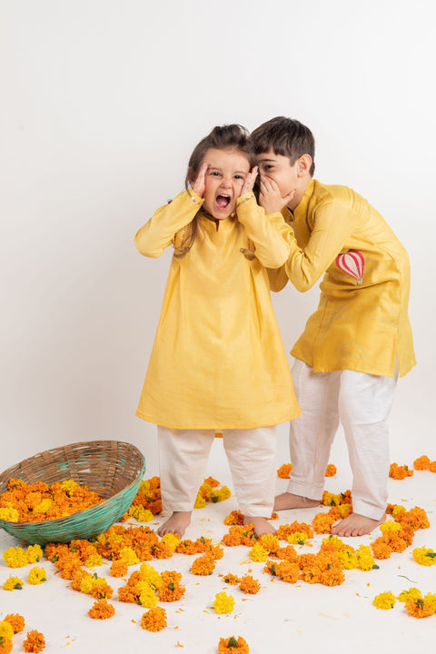 Pre-Order: Box Pleat Kurta Set