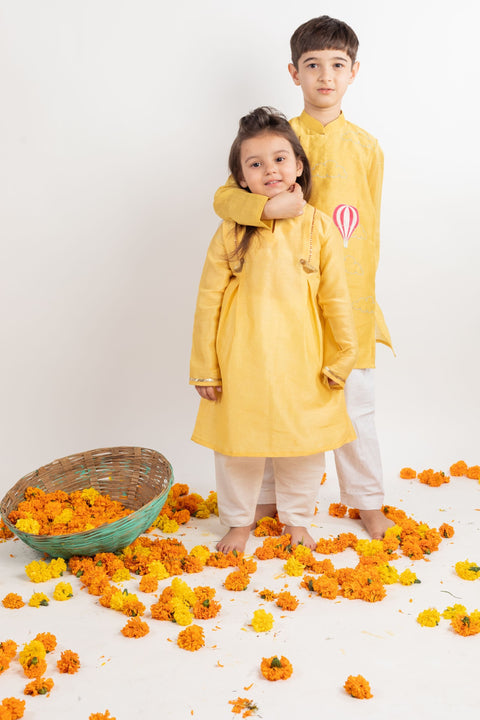 Pre-Order: Box Pleat Kurta Set