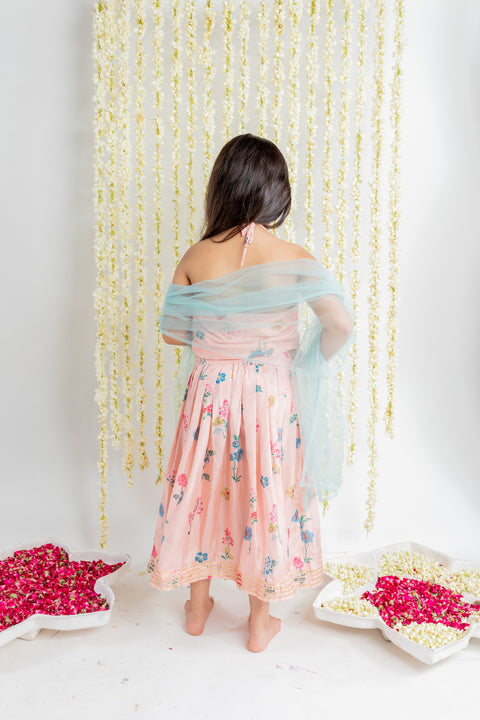 Pre-Order: Floral Printed Lehenga Set