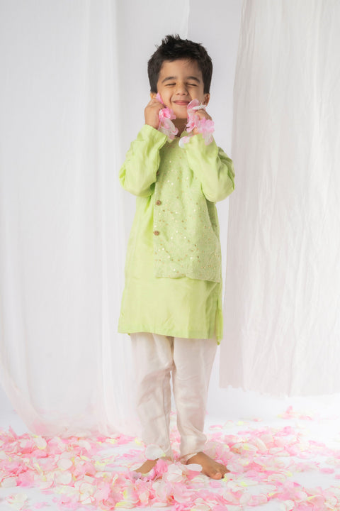 Pre-Order: Green Chikankari Kurta Set