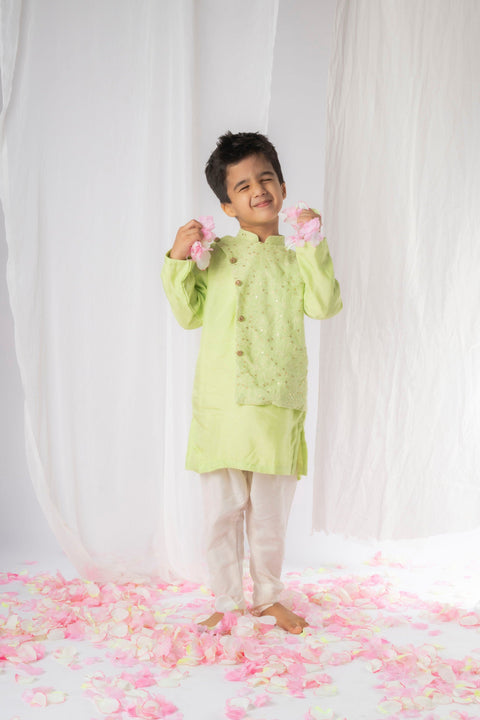 Pre-Order: Green Chikankari Kurta Set