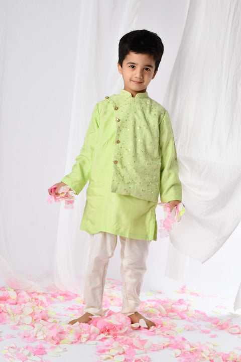 Pre-Order: Green Chikankari Kurta Set