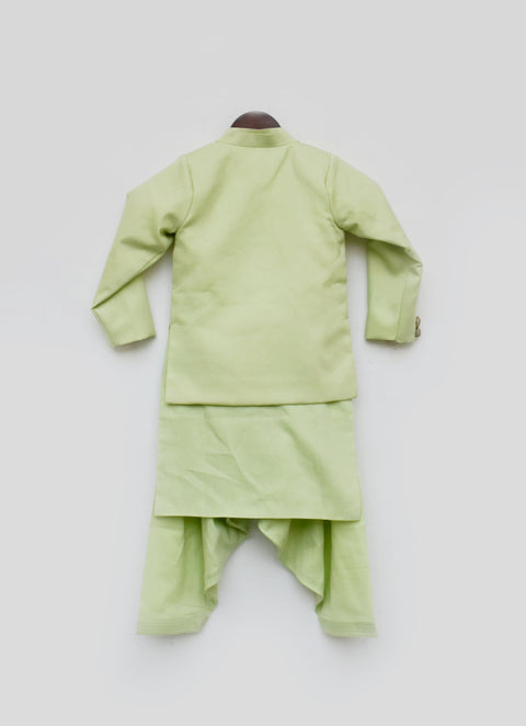 Pre-Order: Green Jacket with Kurta and Salwar