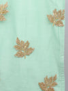 Pre-Order: Leaf Embroidered kurta pants with embroidered net dupatta