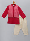 Pre-Order: Fuschia Pinkkurta with Attached Jacket and Pyjama