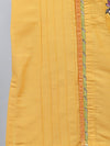 Pre-Order: Mustard Ganpati Embroidered Kurta DhotiSet