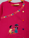 Pre-Order: Brother Sister Embroidered Pink Kurta Pajama set
