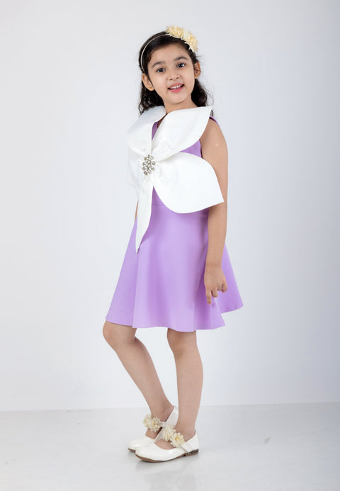 Pre-Order: A Line Dress with Big Flower and Stone detailing