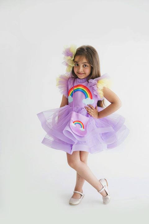 Pre-Order: Rainbow Lavender Dress