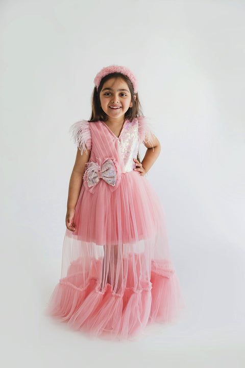 Pre-Order: Peach Maisha Princess Gown