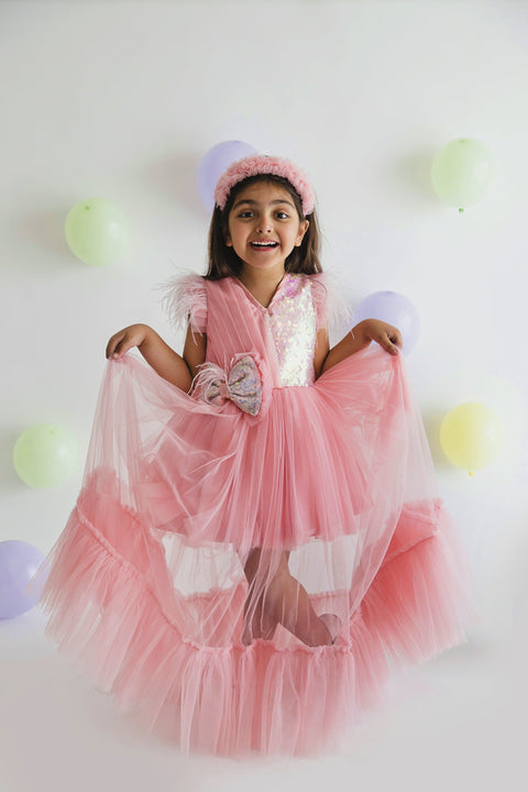 Pre-Order: Peach Maisha Princess Gown