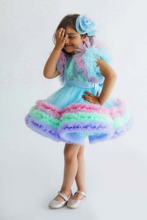 Pre-Order: Zoe Sequins Multi Colour Dress