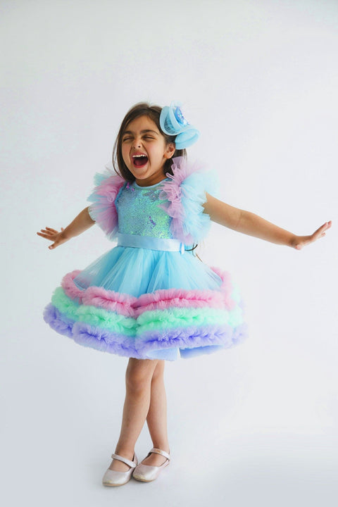 Pre-Order: Zoe Sequins Multi Colour Dress
