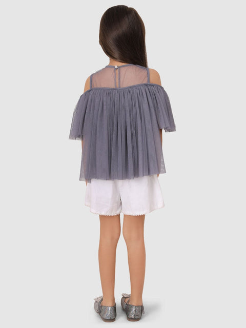 Grey Gather Top